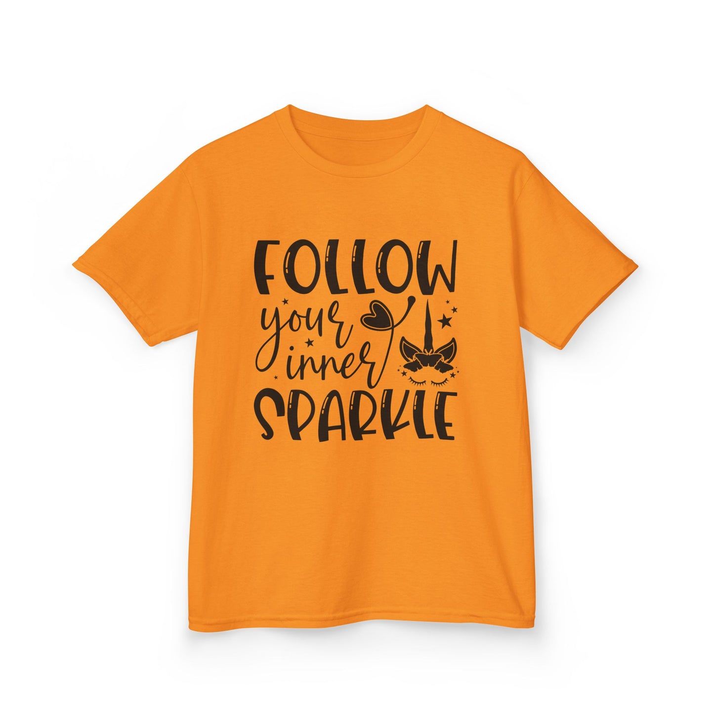Kids Heavy Cotton™ Tee - Follow Your Inner Sparkle T-Shirt for Creative Kids