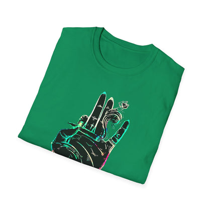 Psychedelic Hand Design Unisex T-Shirt - Softstyle, Casual Vibe