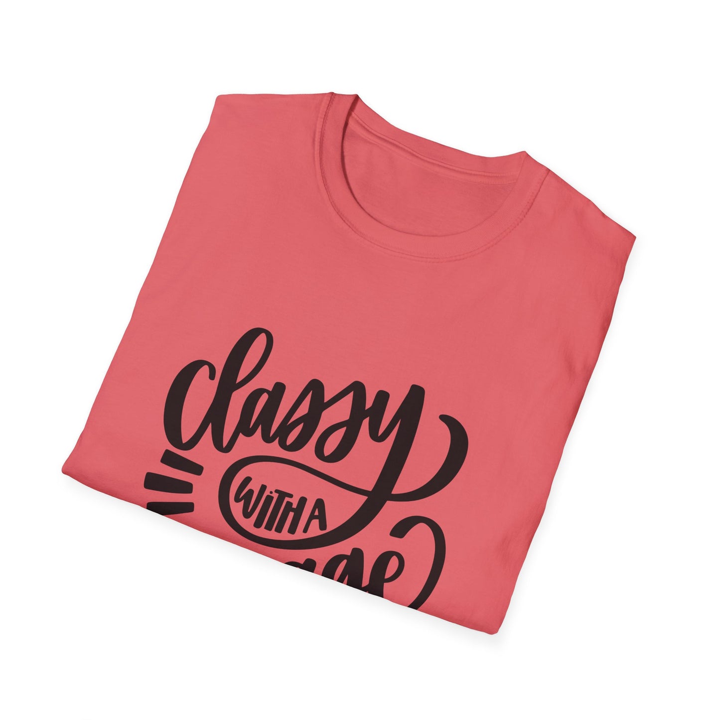 Classy with a Savage Side Unisex Softstyle T-Shirt - Trendy Graphic Tee for Casual Wear