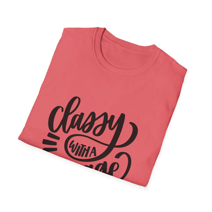 Classy with a Savage Side Unisex Softstyle T-Shirt - Trendy Graphic Tee for Casual Wear