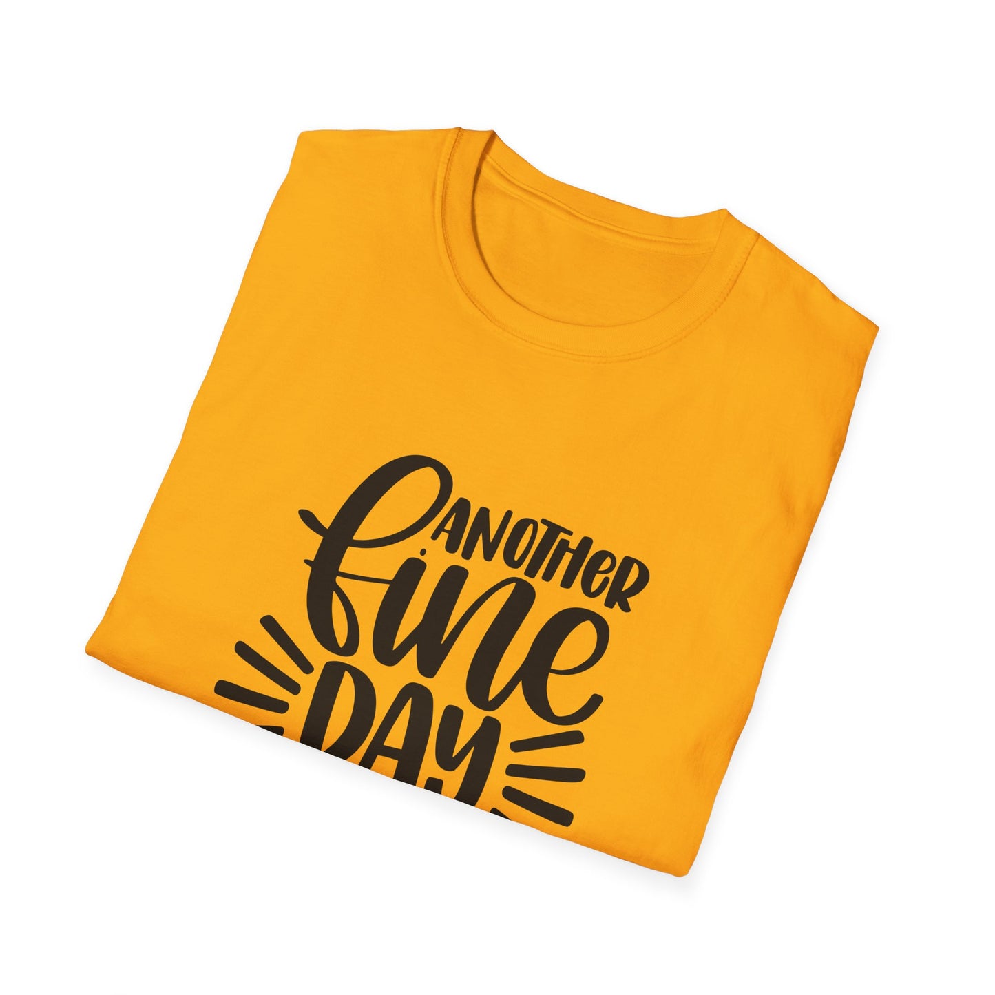 Another Fine Day Ruined by Adulthood Unisex Softstyle T-Shirt, Funny Graphic Tee, Gift for Millennials, Casual Wear, Humor Shirt