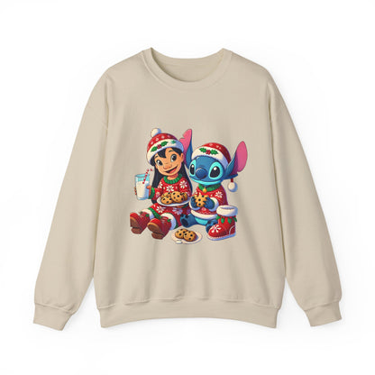 Holiday Character Sweatshirt — Cute Christmas Cookies & Milk Design