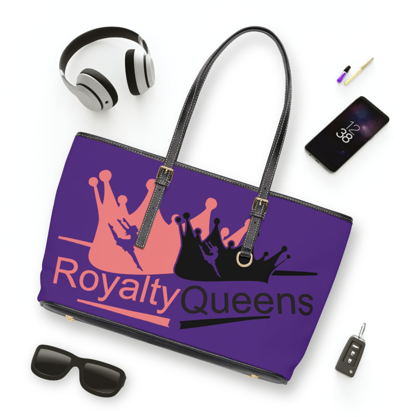 Royalty Queens PU Leather Shoulder Bag | Stylish Tote, Fashion Accessory, Gift for Her, Everyday Use, Trendy Handbag