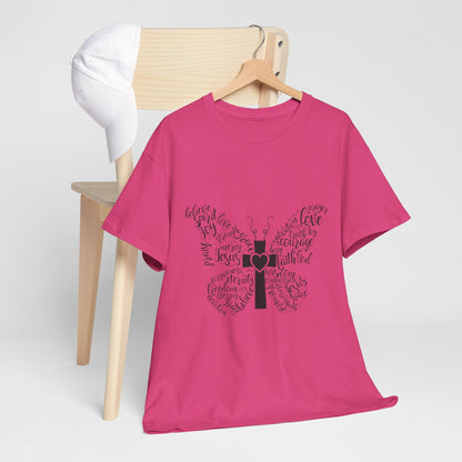 Inspirational Butterfly Unisex Heavy Cotton Tee - Love and Hope Design