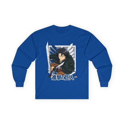 Attack on Titan Mikasa Long Sleeve Tee — Japanese Logo Anime Shirt