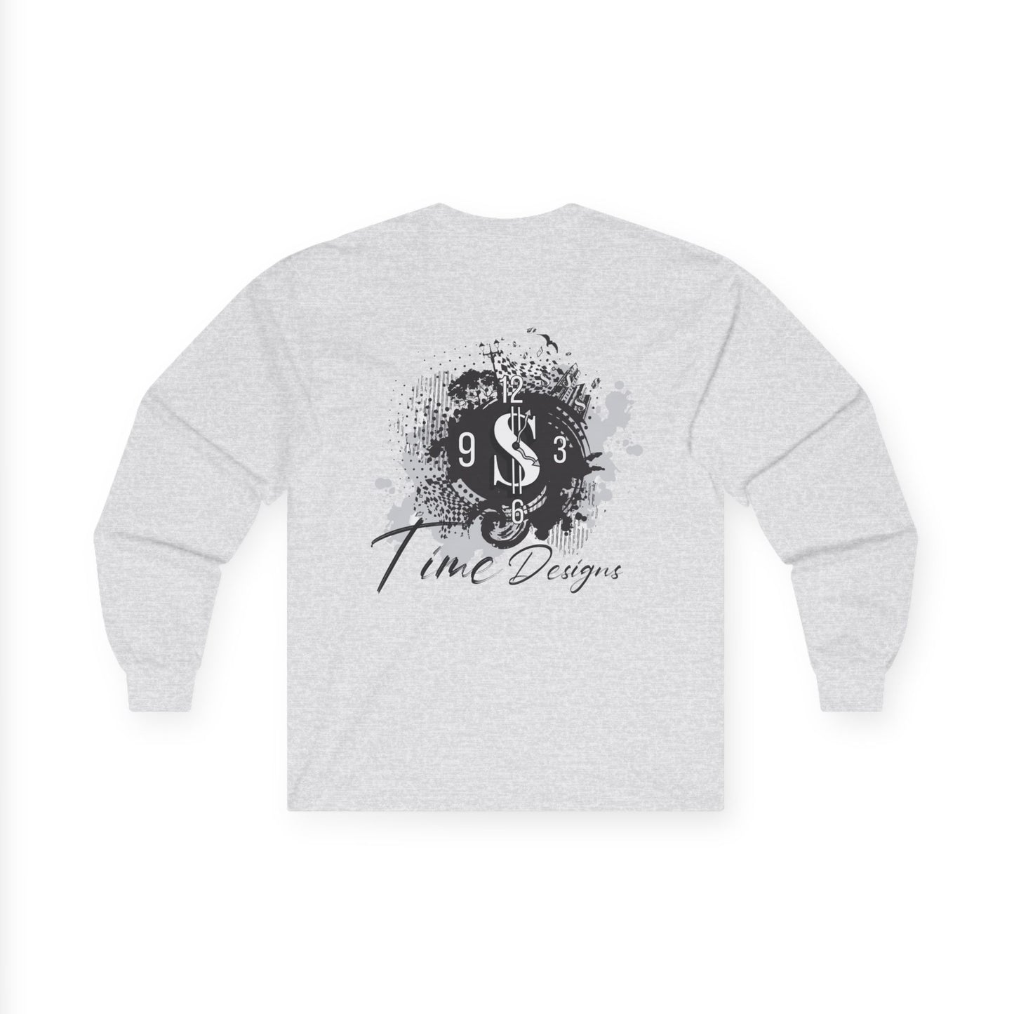 Artistic Unisex Long Sleeve Tee with Unique Design