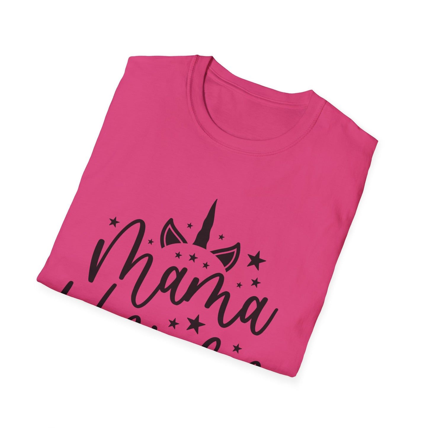 Mama Unicorn Unisex Softstyle T-Shirt – Perfect Gift for Moms, Magical Occasions & Everyday Wear