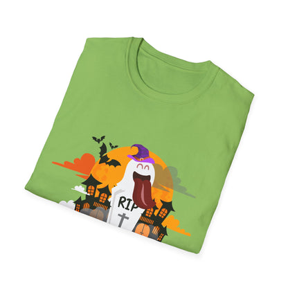Halloween Ghost Graphic Tee, Unisex Softstyle T-Shirt, Spooky Shirt, Halloween Costume, Halloween Gift, Treat or Treat T-Shirt