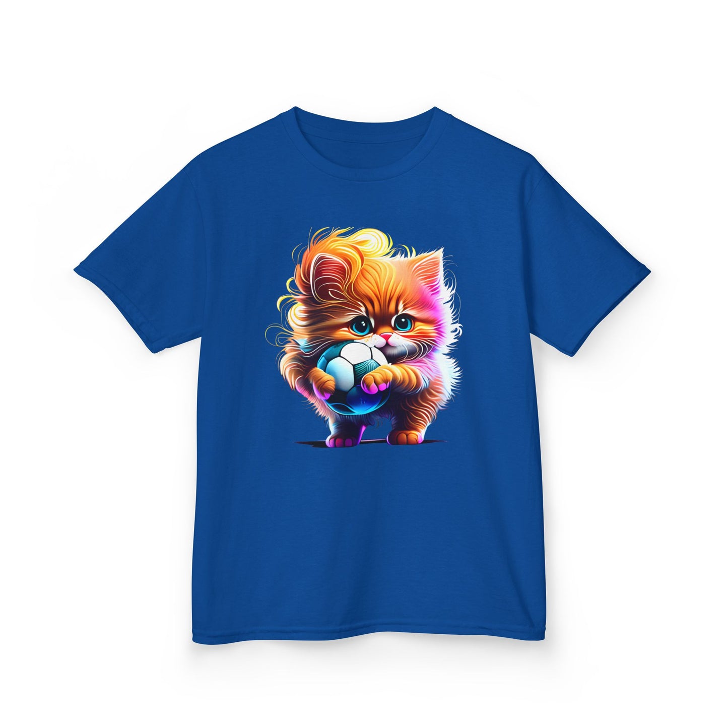 Colorful Kitten Kids Tee - Fun, Playful Cotton T-Shirt for Cat Lovers