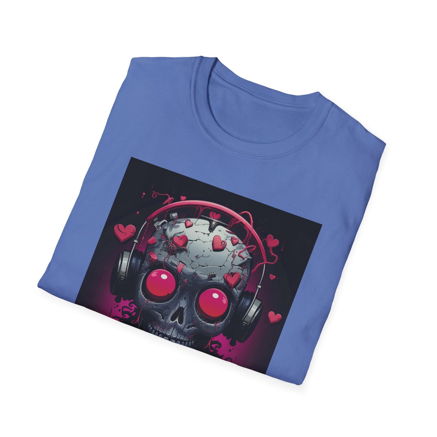 Edgy Skull Graphic T-Shirt with Headphones