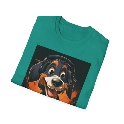 Happy Dog Graphic Unisex Softstyle T-Shirt - Perfect for Dog Lovers