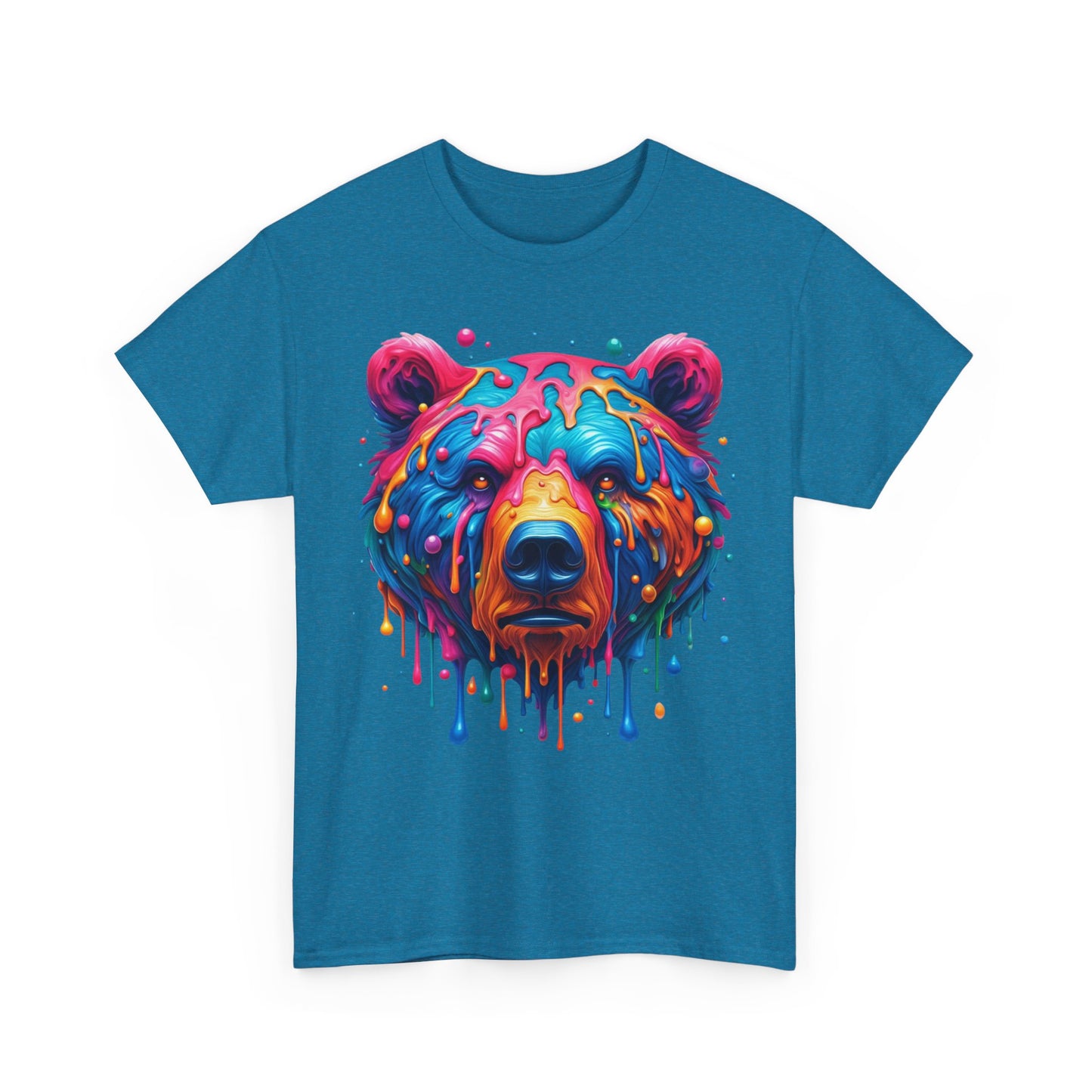 Colorful Bear Unisex Heavy Cotton Tee - Vibrant Art T-Shirt