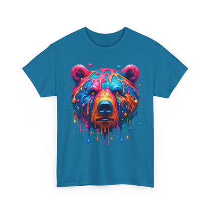 Colorful Bear Unisex Heavy Cotton Tee - Vibrant Art T-Shirt