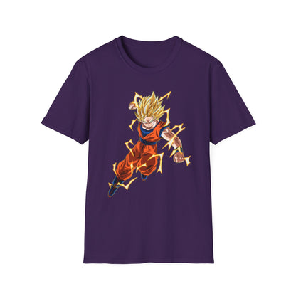 Super Saiyan Goku Unisex Softstyle T-Shirt, Anime Shirt, Dragon Ball Z Tee, Gift for Fans, Streetwear Apparel
