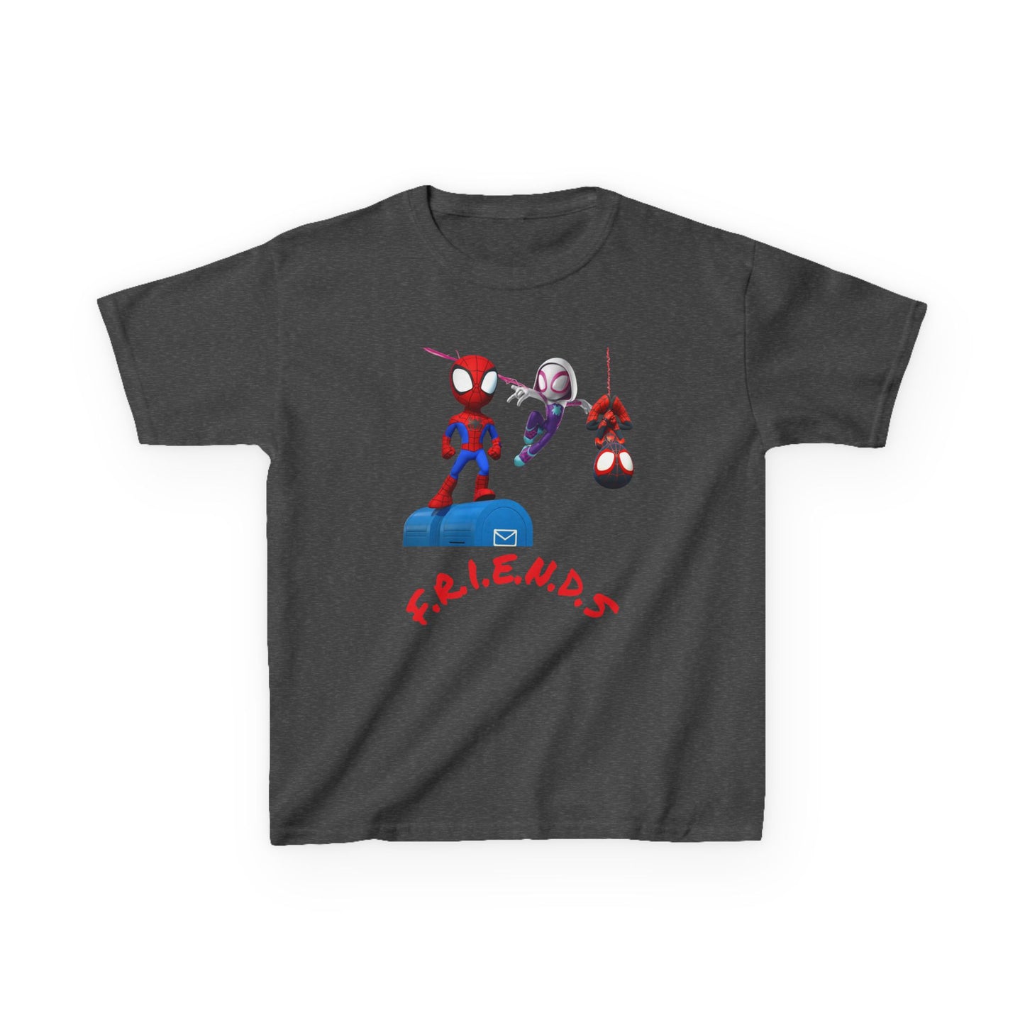 Kids' Friends Spider-Man Tee - Fun & Colorful Cotton T-Shirt for Young Superheroes