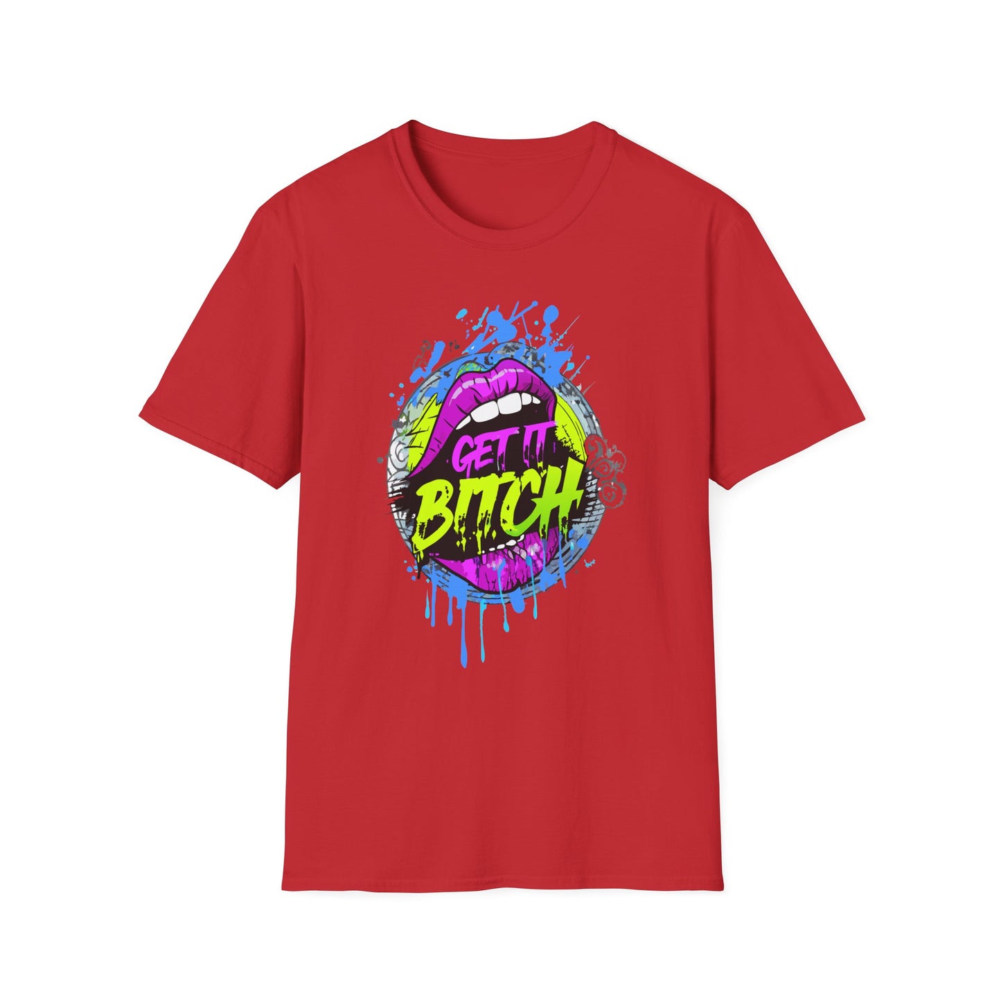 Colorful Graphic Tee for Fun Spirits | Get It Bitch Design, Unisex T-Shirt, Gift for Friends, Casual Wear, Party Shirt