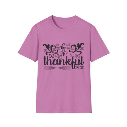 Thankful Unisex Softstyle T-Shirt - Fall Fashion, Thanksgiving Gift, Casual Wear, Gratitude Tees, Everyday Comfort