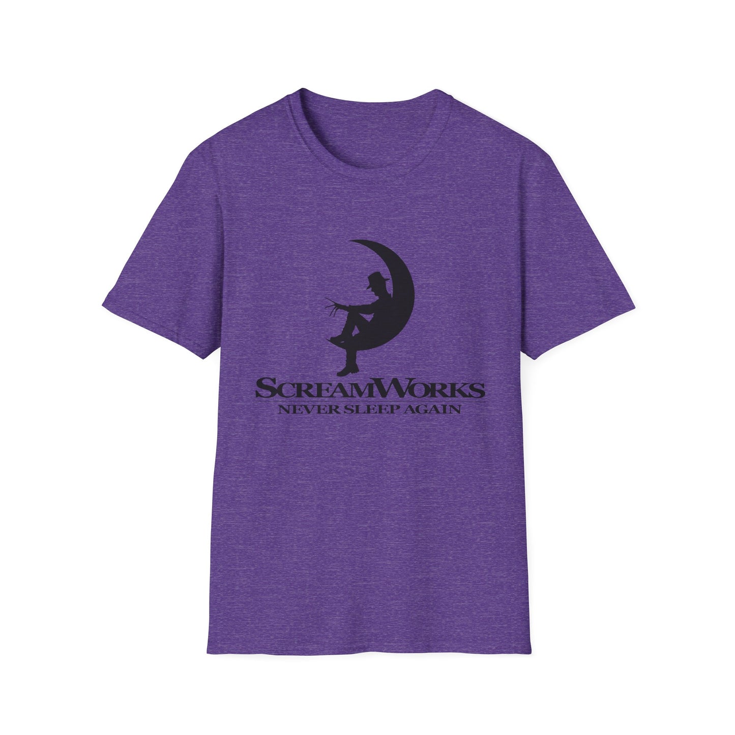ScreamWorks Unisex Softstyle T-Shirt, Halloween Costume Shirt, Graphic Tee, Sleepover Wear, Spooky Gift Idea