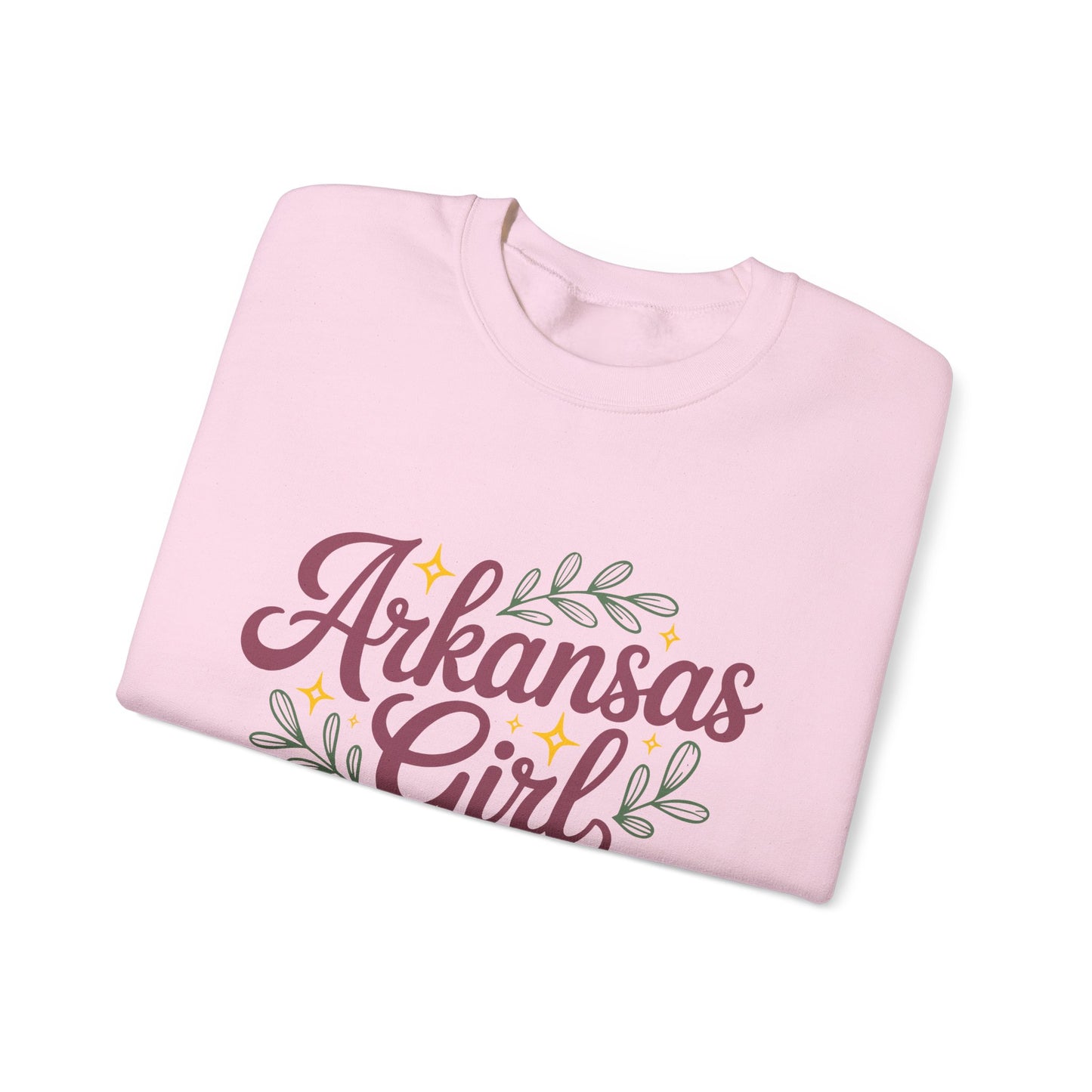 Sweatshirt — "Arkansas Girl" Floral Crewneck