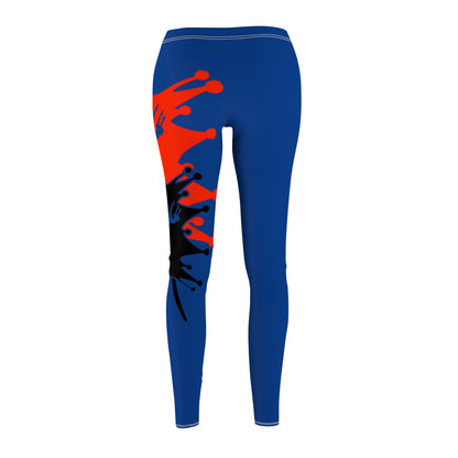 Royalty Queens Casual Leggings - Vibrant Blue Activewear for Women
