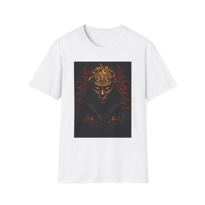 Bold Graphic Unisex Softstyle T-Shirt with Mask Design