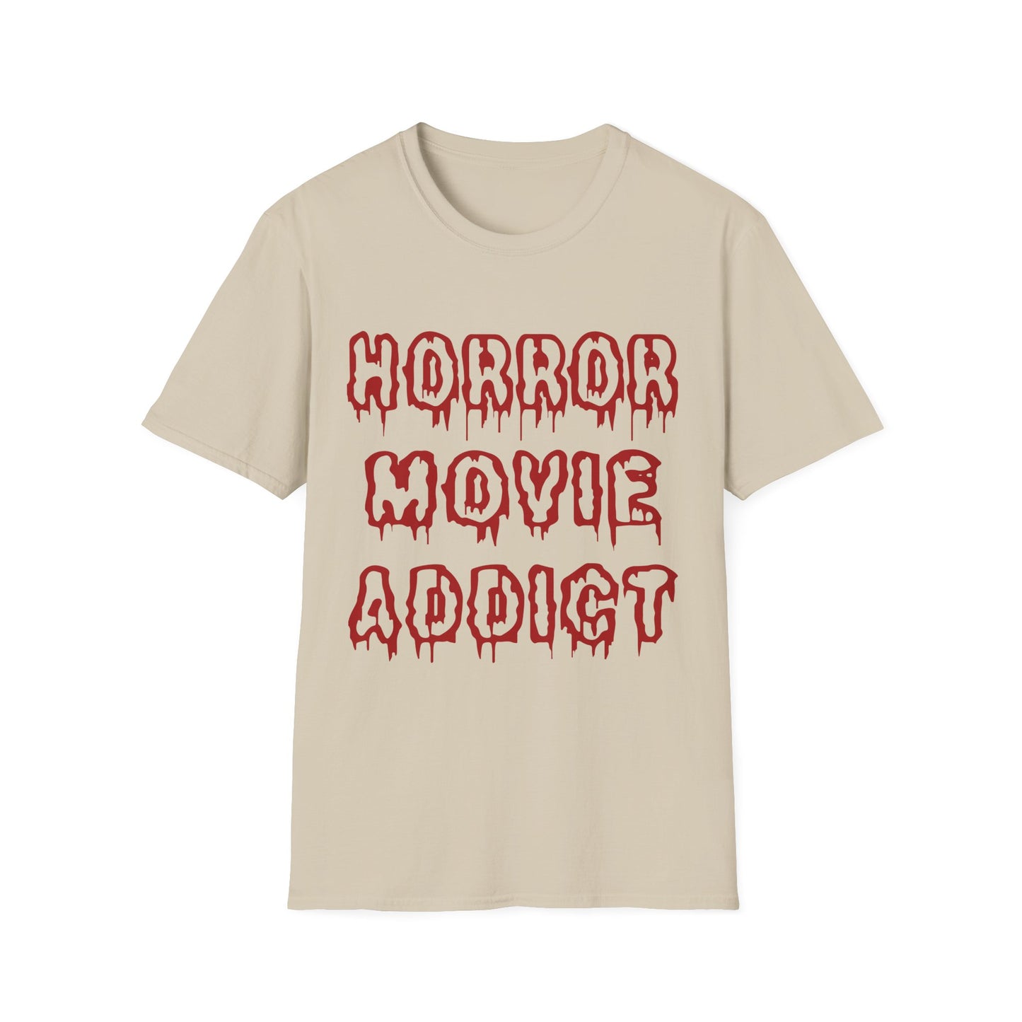 Unisex Horror Movie Addict T-Shirt – Perfect for Halloween, Movie Nights, Gifts for Cinephiles, Casual Wear, Comfortable Style
