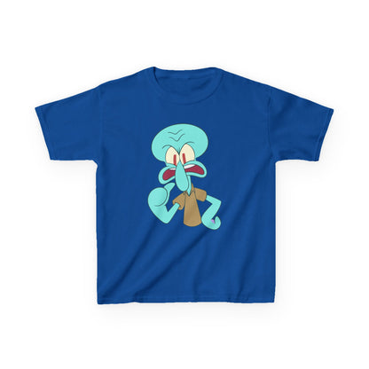 Squidward Kids T-Shirt, Fun Cartoon Tee, Gift for Kids, Summer Wear, Back to School, Birthday Gift, Playful Tee