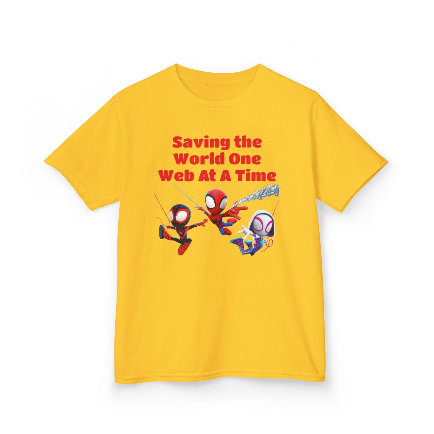 Kids Superhero Tee - Saving the World One Web At A Time