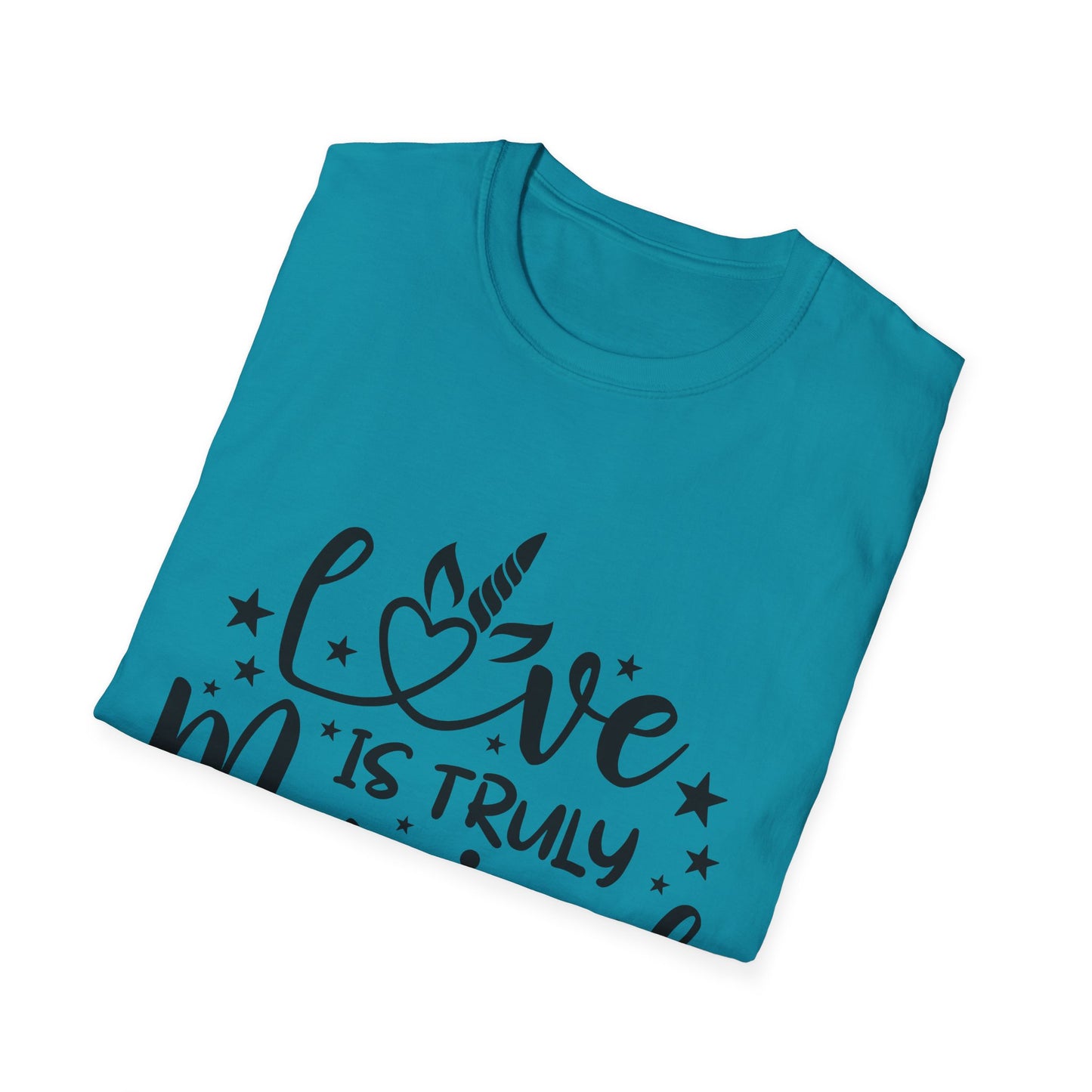 Love is Truly Magical Unisex Softstyle T-Shirt - Cute Gift for Couples and Celebrations