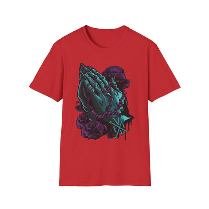 Spiritual Vibes Unisex Softstyle T-Shirt - Praying Hands Design