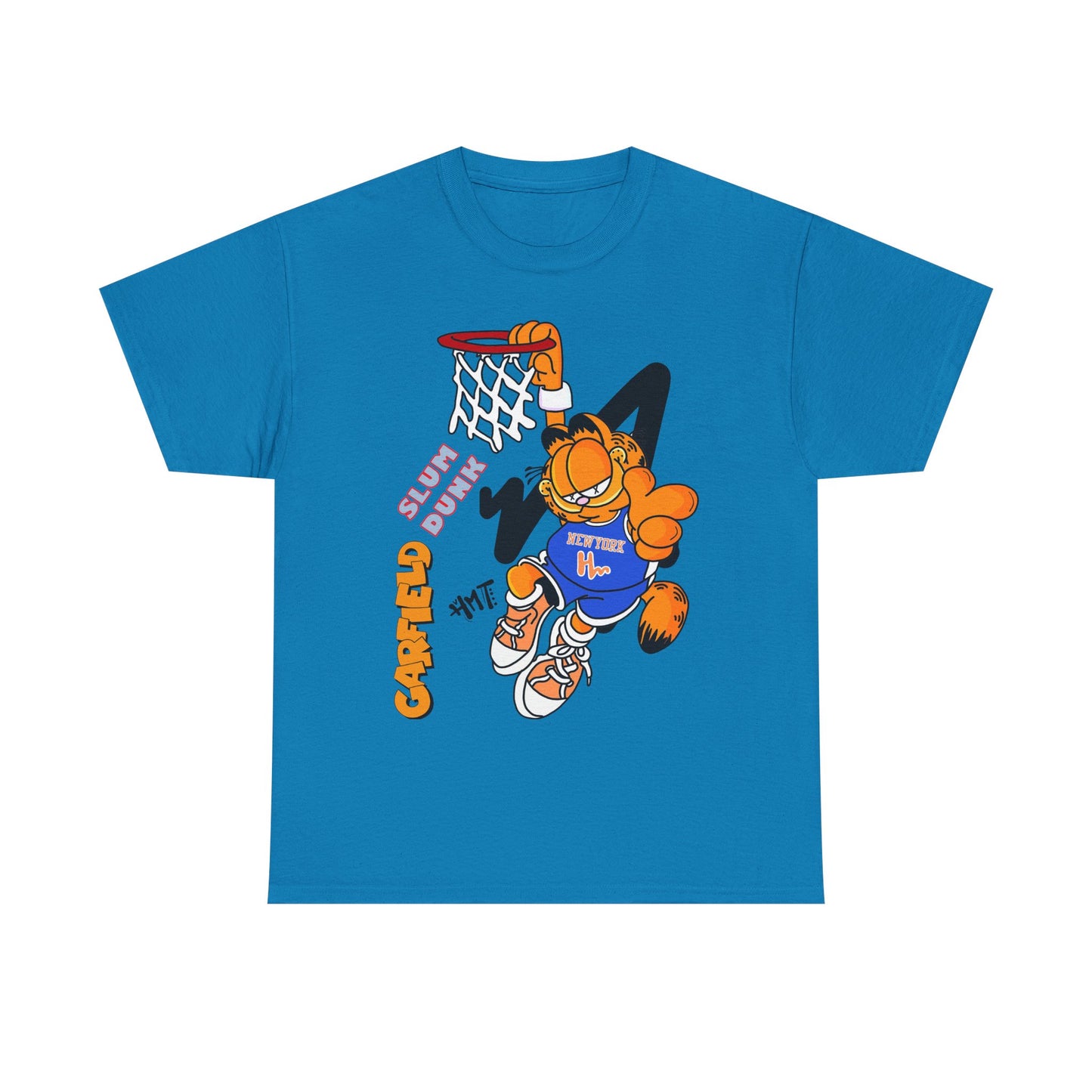 Garfield Basketball Unisex Heavy Cotton Tee - Fun Streetwear for Cat Lovers