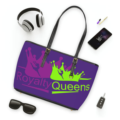 Royalty Queens PU Leather Shoulder Bag, Trendy Tote, Stylish Handbag, Women's Fashion Accessory, Gift for Her, Everyday Purse