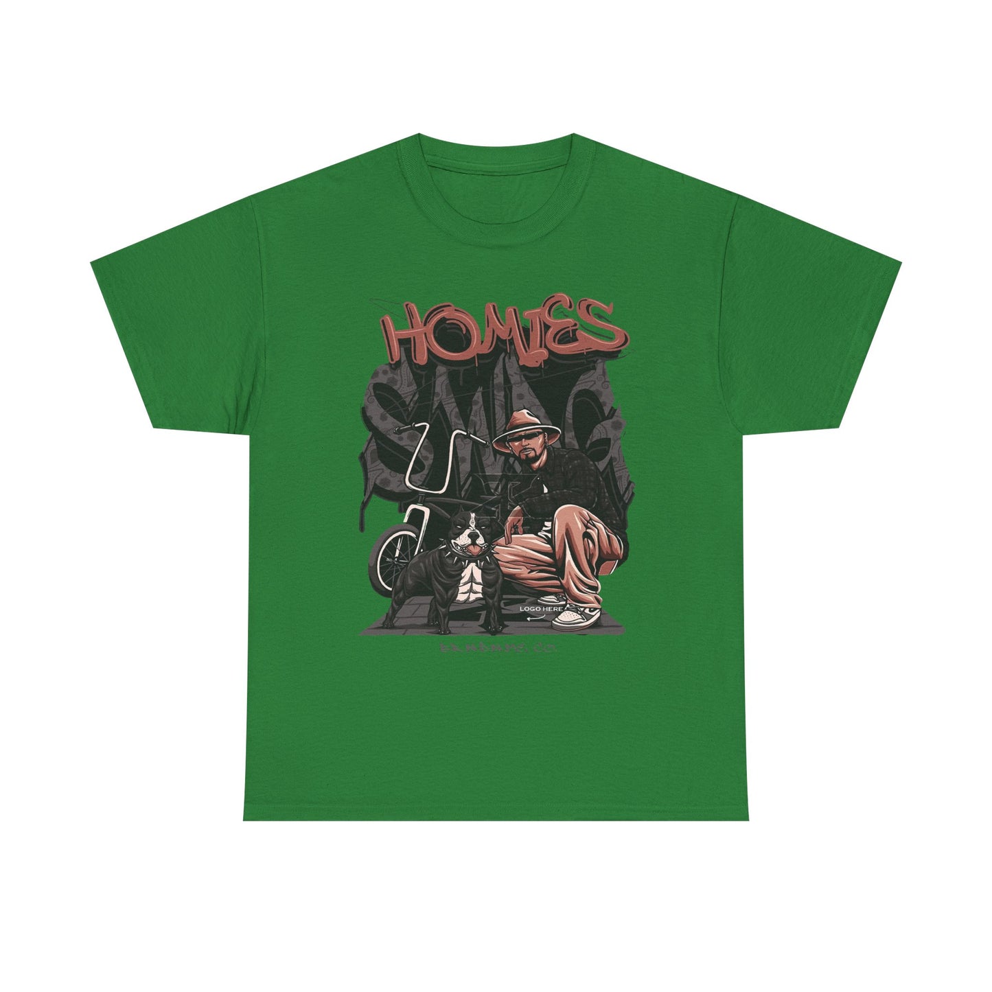 Graphic Unisex Heavy Cotton Tee - 'Homies' Casual Style