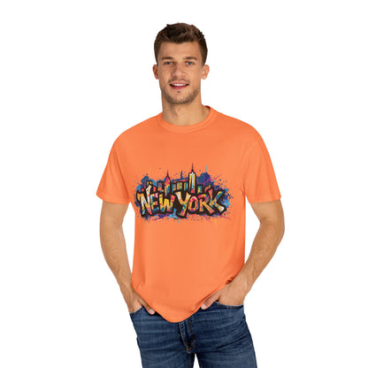 Colorful New York Graffiti T-Shirt, Streetwear Tee, City Vibe Shirt, Travel Souvenir Gift, Urban Fashion, Summer Outfit