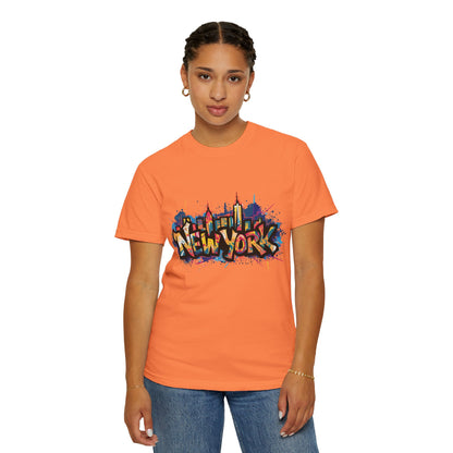 Colorful New York Graffiti T-Shirt, Streetwear Tee, City Vibe Shirt, Travel Souvenir Gift, Urban Fashion, Summer Outfit