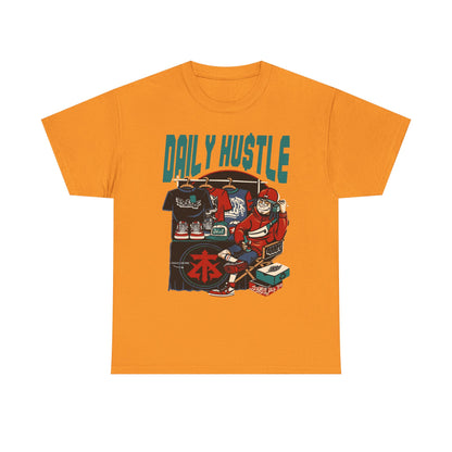 Daily Hustle Unisex Heavy Cotton Tee - Urban Streetwear for Creatives