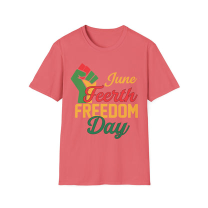 Juneteenth Freedom Day Unisex Softstyle T-Shirt, Celebration Tee, Black History Month Shirt, Equality Apparel, Gift for Activists