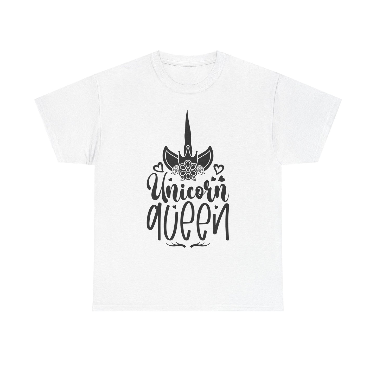 Unicorn Queen Unisex Heavy Cotton Tee - Fun and Playful Graphic T-Shirt for Unicorn Lovers