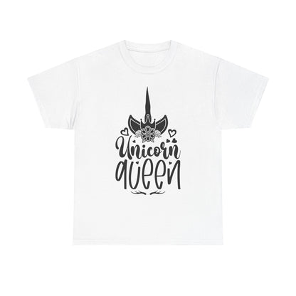 Unicorn Queen Unisex Heavy Cotton Tee - Fun and Playful Graphic T-Shirt for Unicorn Lovers