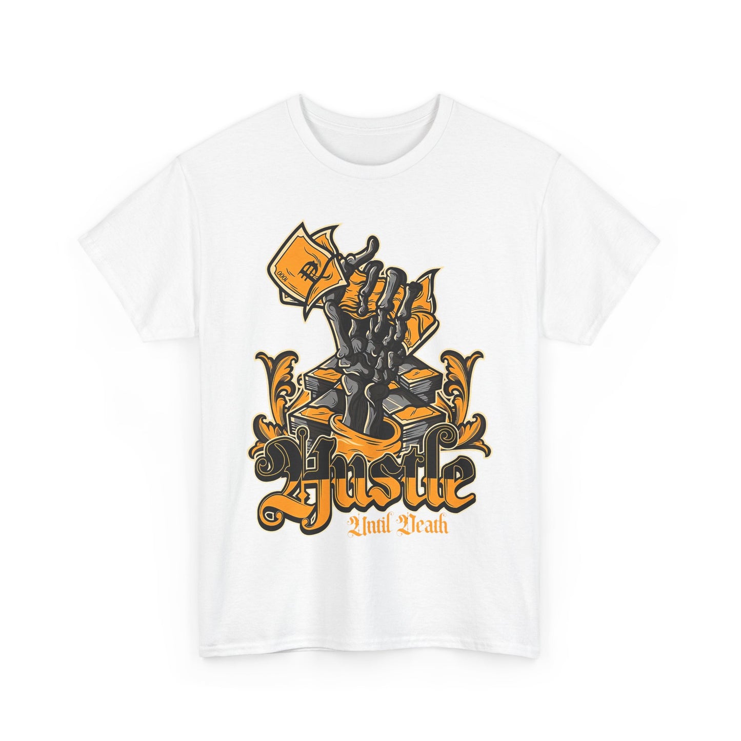 Hustle Unisex Heavy Cotton Tee - Motivational Graphic Shirt for Every Aspiring Dreamer