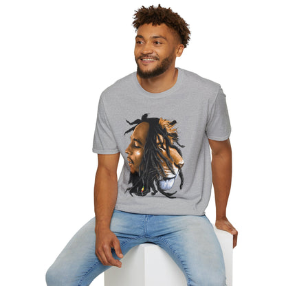 Rasta Lion Unisex Softstyle T-Shirt - Reggae Vibes Inspired Apparel
