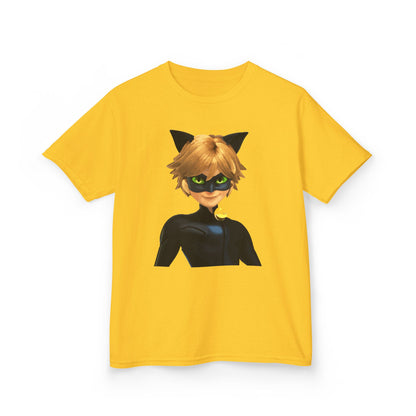 Kids Cat Superhero Tee, Cartoon Shirt, Children's Birthday Gift, Fun Playwear, Gift for Kids, Cat Lover Gift