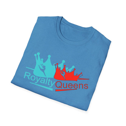 Royalty Queens Unisex T-Shirt, Softstyle Tee for Girls, Crown Graphic, Birthday Gift, Queen's Day Celebration, Casual Wear