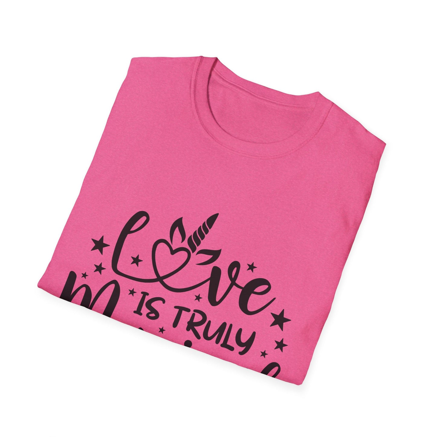 Love is Truly Magical Unisex Softstyle T-Shirt - Cute Gift for Couples and Celebrations