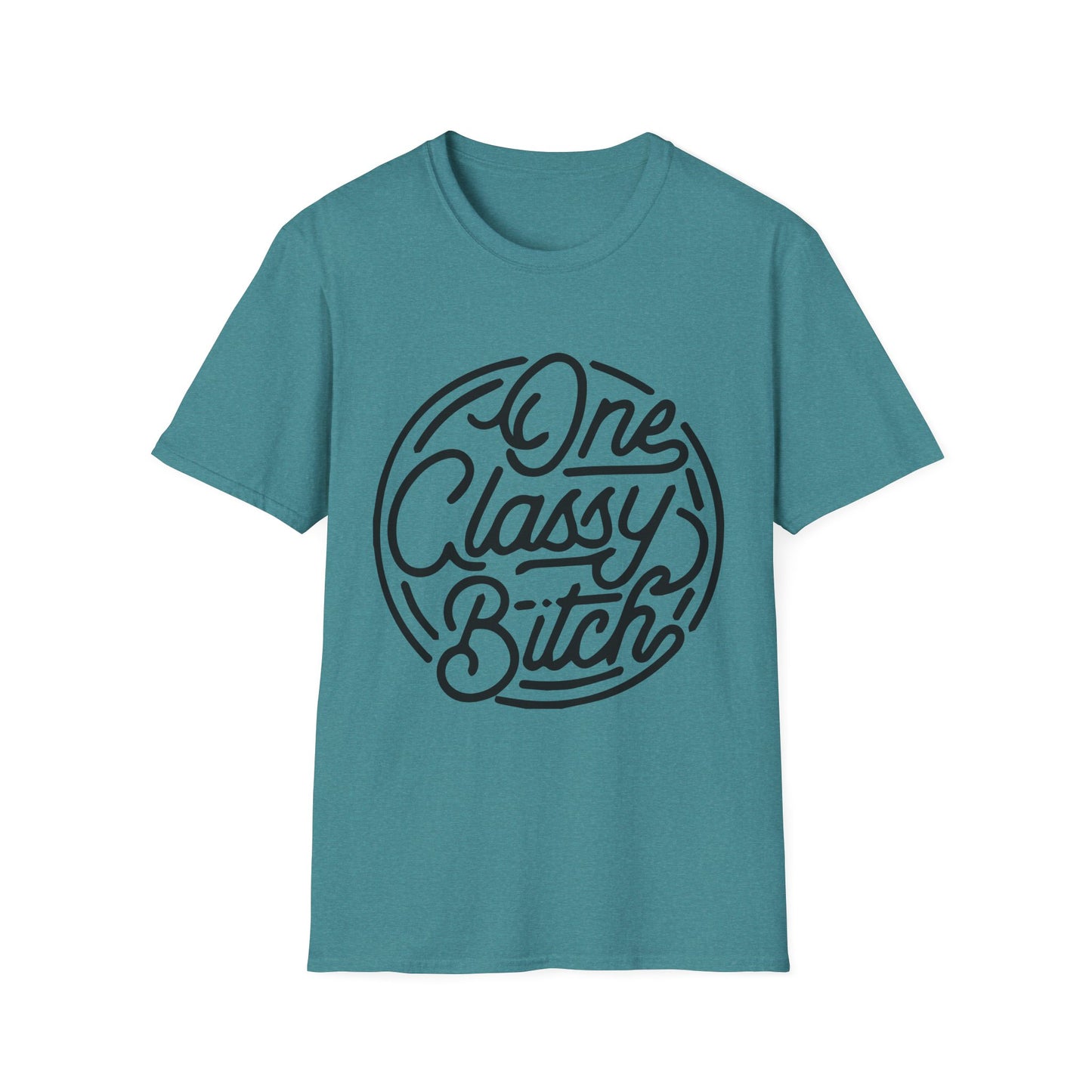 One Classy Bitch Unisex Softstyle T-Shirt - Chic and Playful Statement Tee