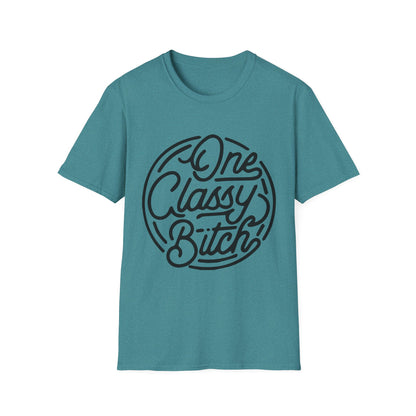 One Classy Bitch Unisex Softstyle T-Shirt - Chic and Playful Statement Tee