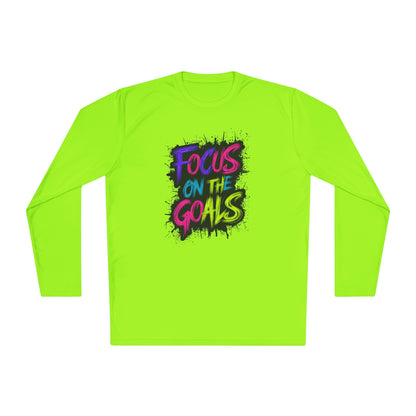 Unisex Long Sleeve Tee - "Focus on the Goals" Motivational Shirt, Fitness Apparel, Activewear, Gift for Athletes, Casual Wear