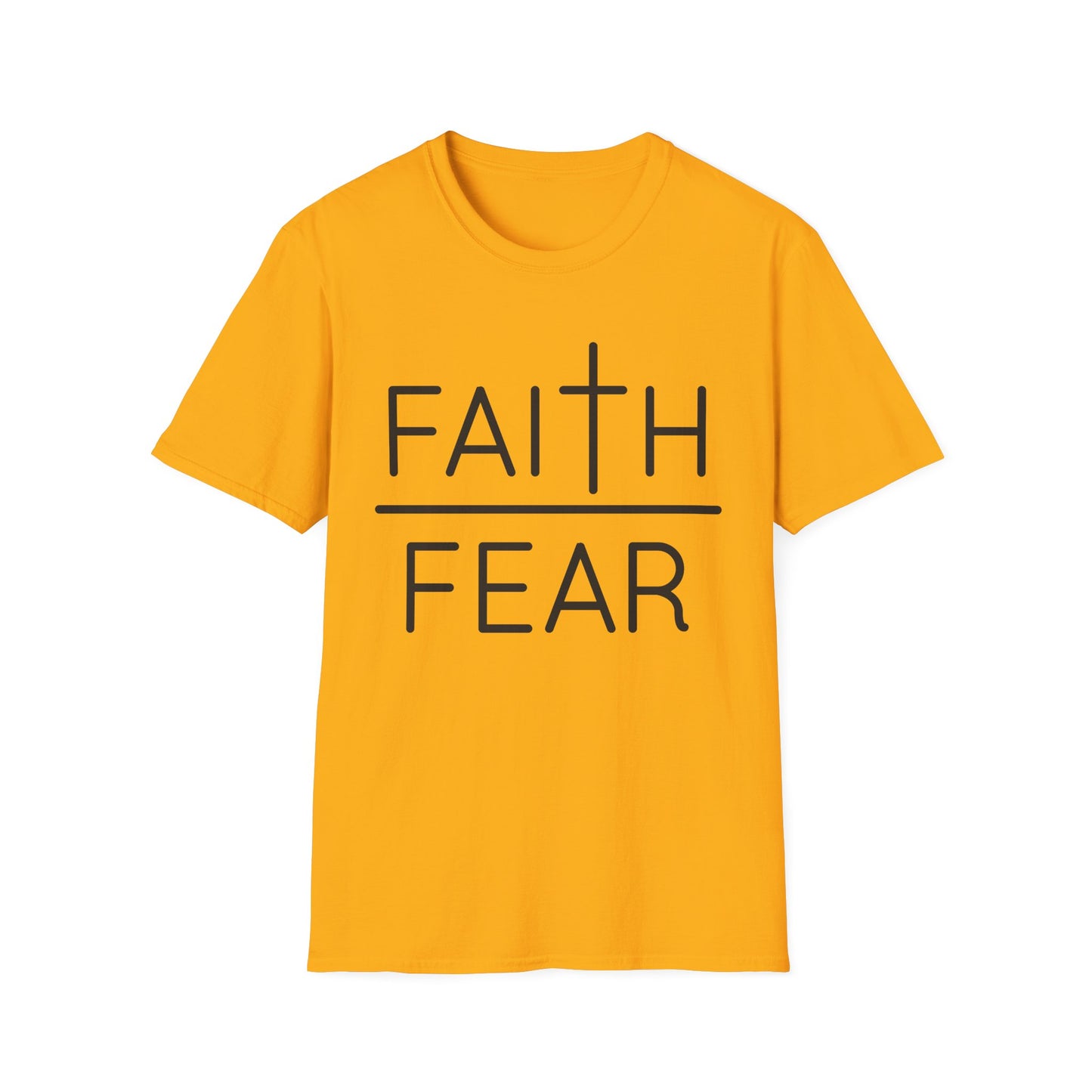 Inspirational Faith Over Fear T-Shirt | Unisex Softstyle Tee