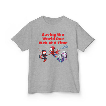 Kids Superhero Tee - Saving the World One Web At A Time