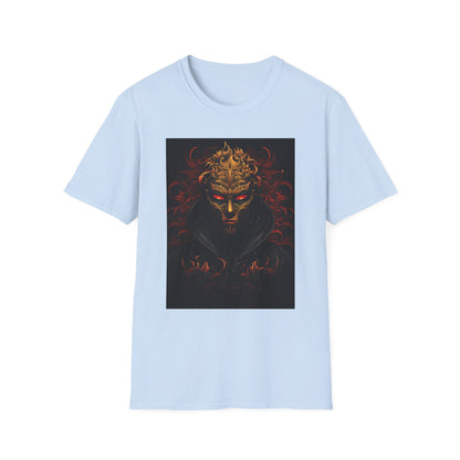 Bold Graphic Unisex Softstyle T-Shirt with Mask Design
